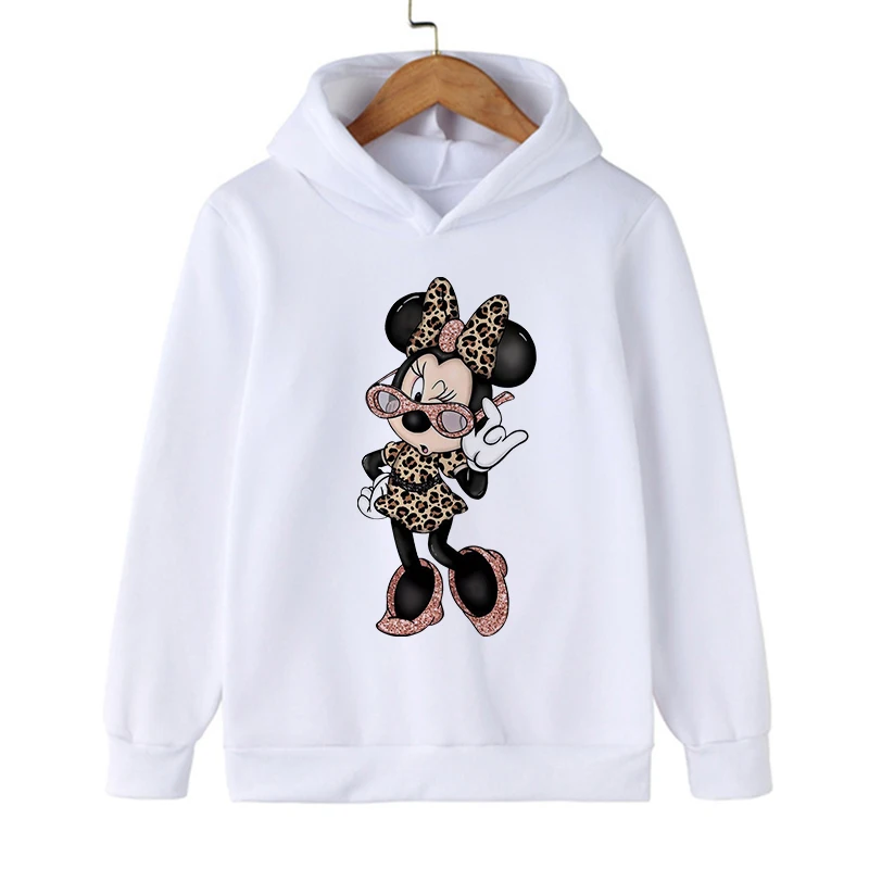 Y2K 90s Cute Cartoon Manga Anime Disney Mickey Minnie Mouse Hoodie Children Clothes Kid Girl Boy Sweatshirt Hoody Baby Top