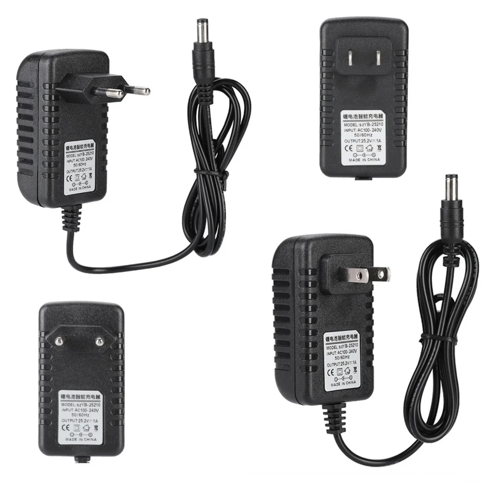 25.2V 1A Power Transformer AC 100-240V to DC 25.2V EU/US Power Adapter Charger Converter Lithium Battery Charger LED Driver