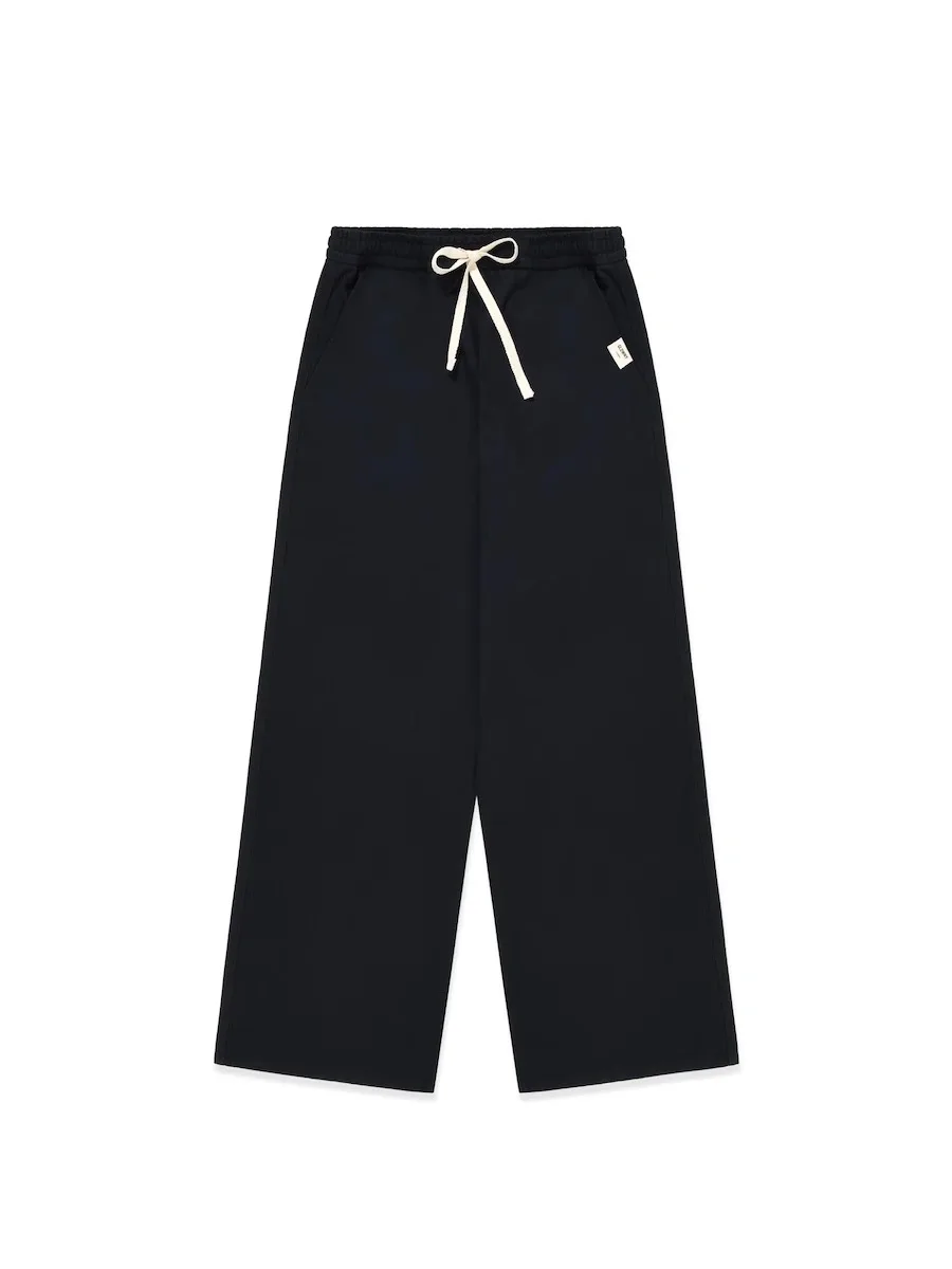 เจ้าหลู่ขาตรงเอวยางยืดขากว้างกางเกงกีฬากางเกงลำลองกางเกงขายาวเอวสูงสบายเฟม แฟชั่น