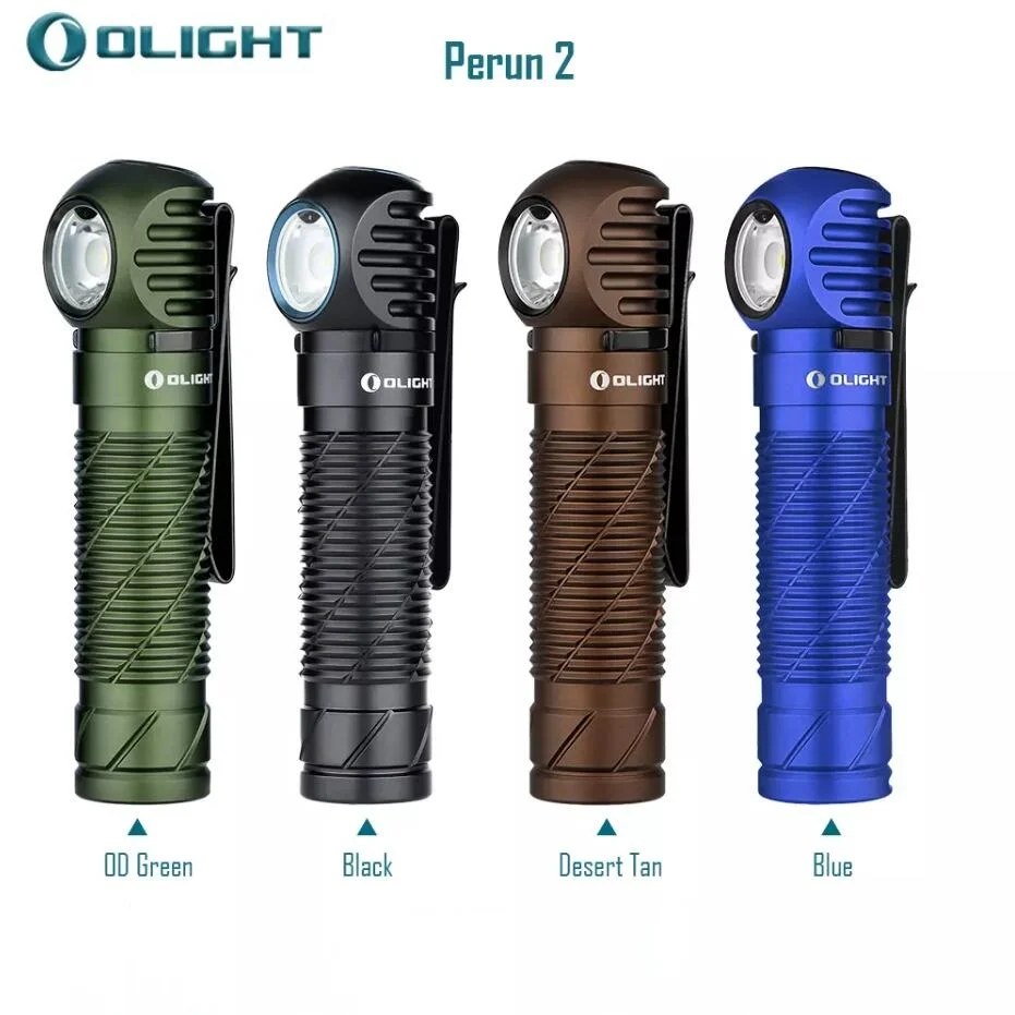 Olight Perun 2 Right-angle Headlamp 2500 Lumens Headlight LED Torch Multi-Functional MCC3 Magnetic Rechargeable Lamp Flashlights