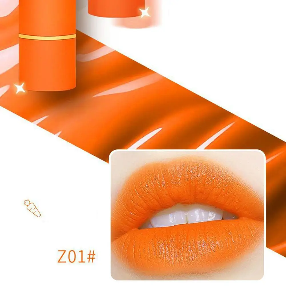 Carrot Lipstick Hydrating Smooth Energetic Bright Colors Long-lasting Lip Beauty Products Orange Lipstick Lipstick