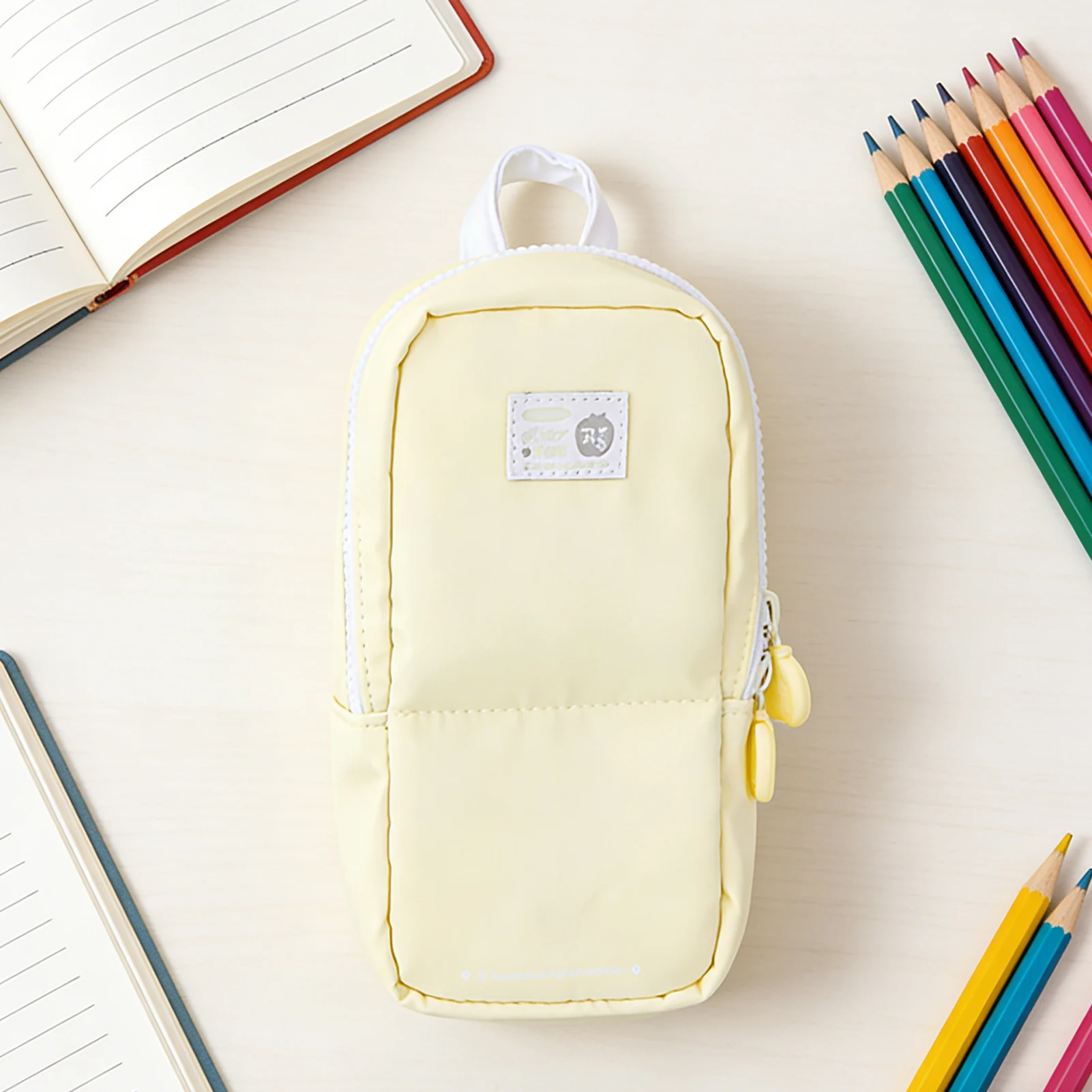 Estuche magnético para lápices para niñas, organizador de papelería de tela de poliéster de alta calidad de gran capacidad con capa de almacenamiento de tarjetas transparente