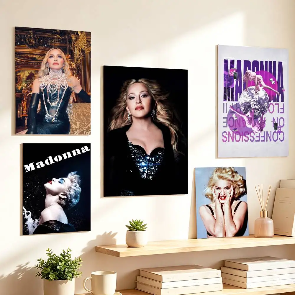 Queen of Pop M-Madonna CONFESSIONS II  Poster HD Self Adhesive Waterproof Wall Art Ideal for Home Office Dorm Gift