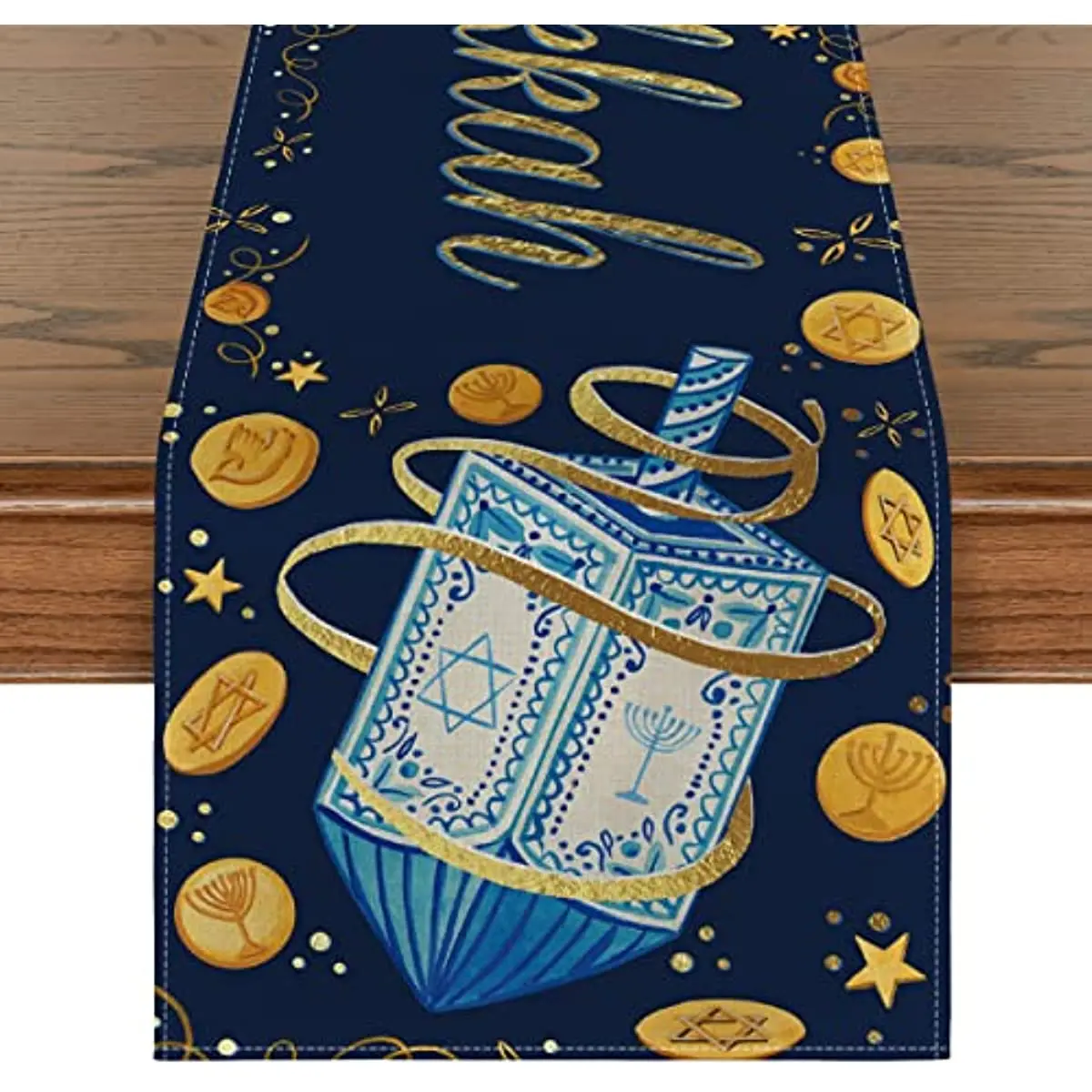Passover Easter Table Runner Jewish Menorah Hanukkah Holiday Kitchen Coffe Indoor Outdoor Home Party Decoration cloth