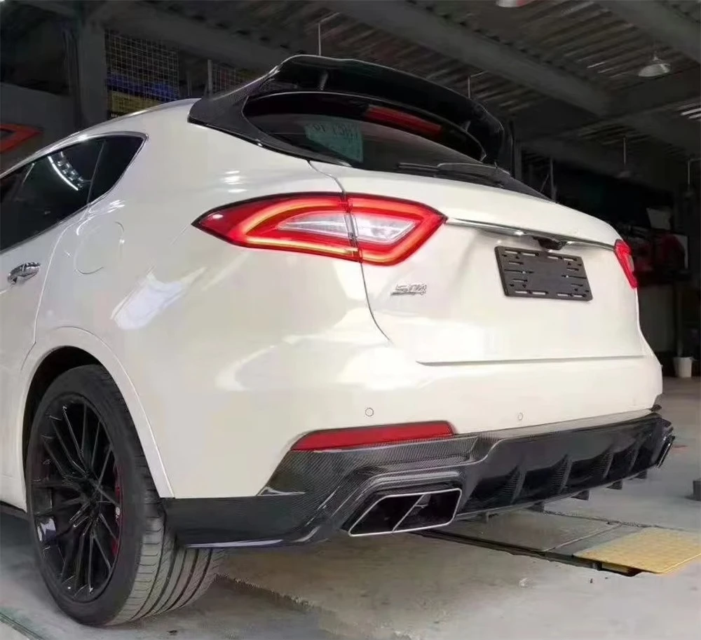 ForMaserati Levante Genuine Carbon Fiber Body Kit M-Style Front Lip and Rear Diffuser  Product