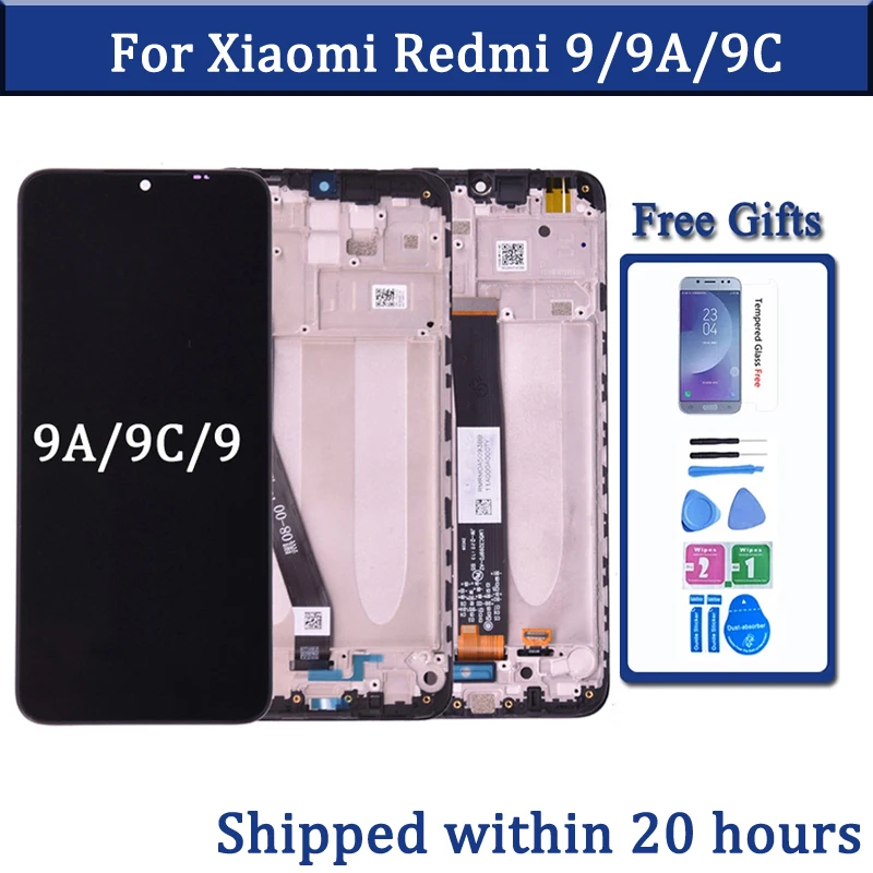 6.53 inches Screen For Xiaomi Redmi 9A 9C Display LCD Touch Screen Digitizer For Redmi 9 LCD Replacement Phone Parts Assembly