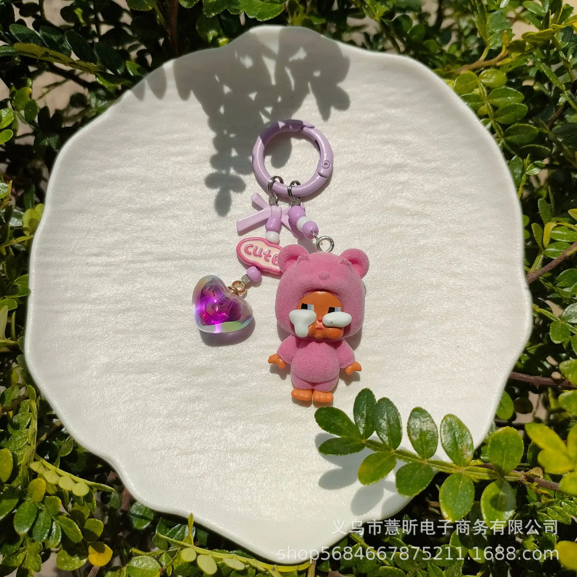 

Cartoon cute figurine crying baby secondary creation pendant for mobile phone chain, with high appearance quality, keychain, b