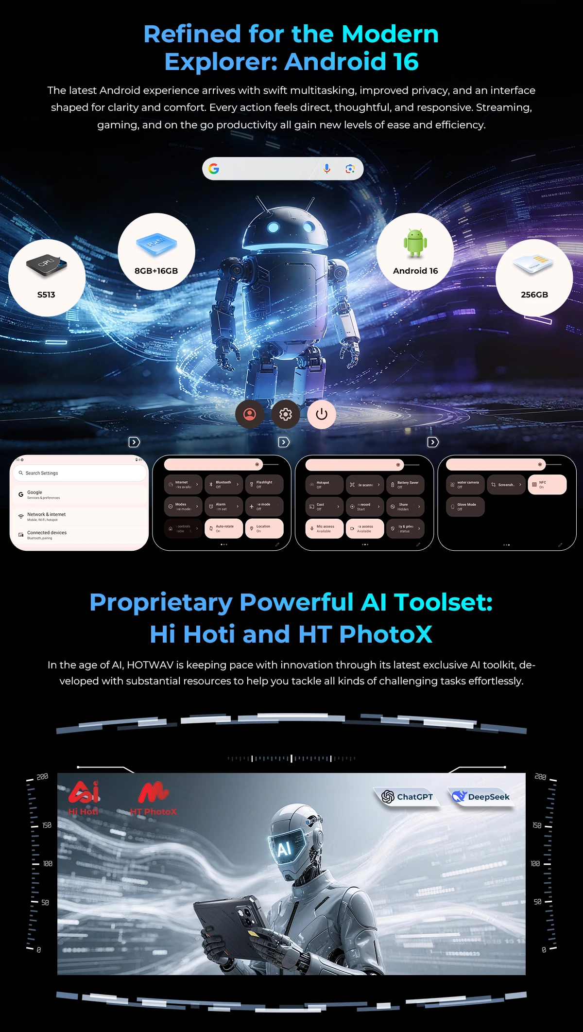 HOTWAV R11 Pro Rugged Tablet 10150mAh Massive Battery Android 16 Pad 8.7'' HD 120Hz 8GB 256GB Tablet PC With Stylus Pen