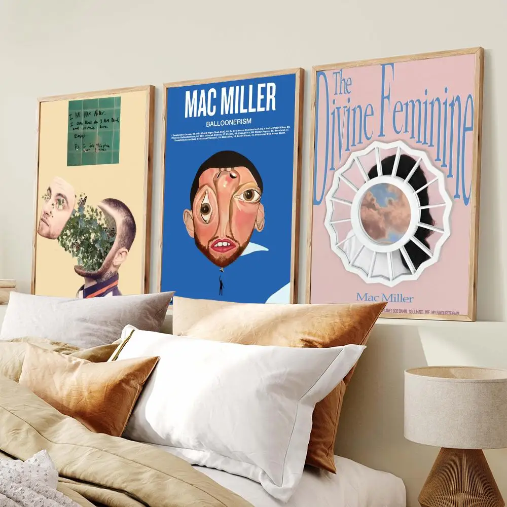 Popular Artists M-Mac Miller music Poster Minimalist Art Print Waterproof Poster for Home Office Bedroom Decor Aesthetic Gift
