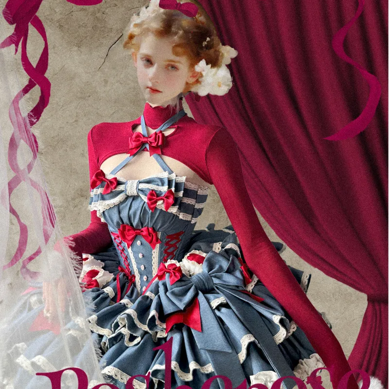 

Серия Haute Couture [Театр молочного кролика · First Cherry Rabbit Ji] Victoria Sweet Lolita Jsk Платье для вечеринки, дня рождения