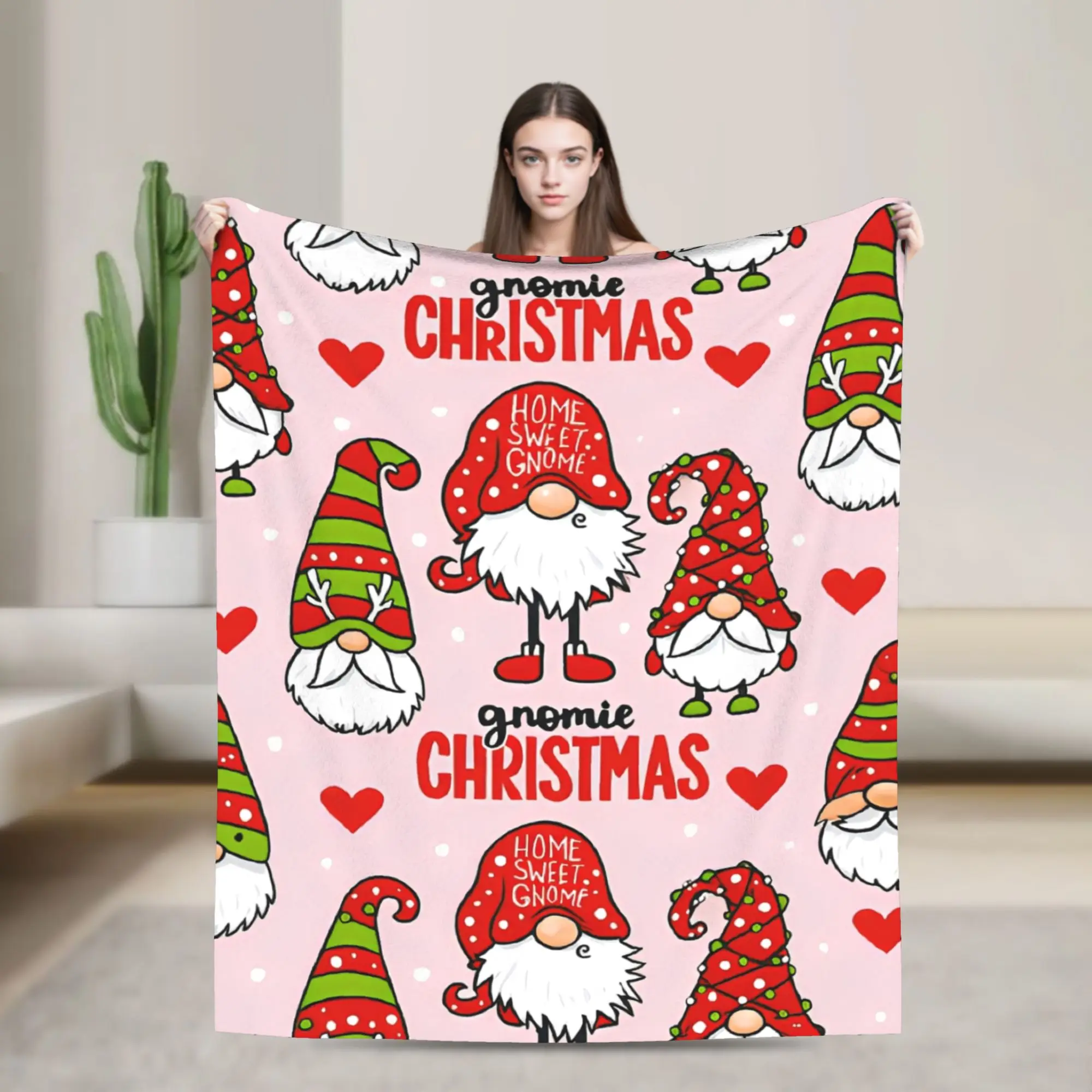Christmas Santa  Warm Blankets  Children Plush Bedding Throws Street Trend Bedroom Flannel Bedspread Sofa Bed Cover