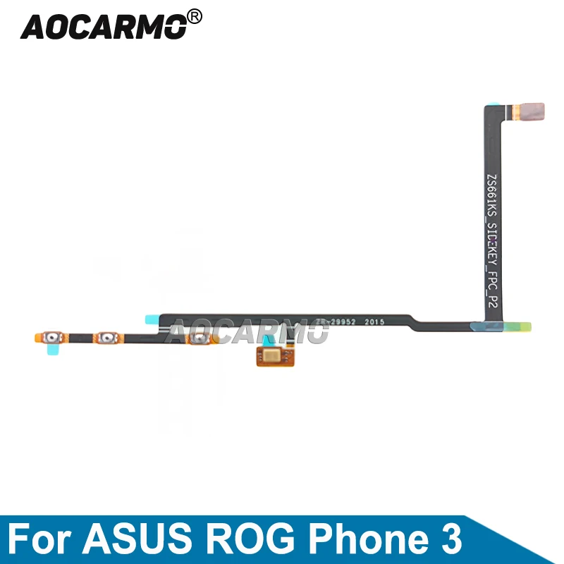 

Aocarmo For ASUS ROG Phone3 ZS661KS ROG3 Power On off Volume Buttons Flex Cable Repair Replacement Part