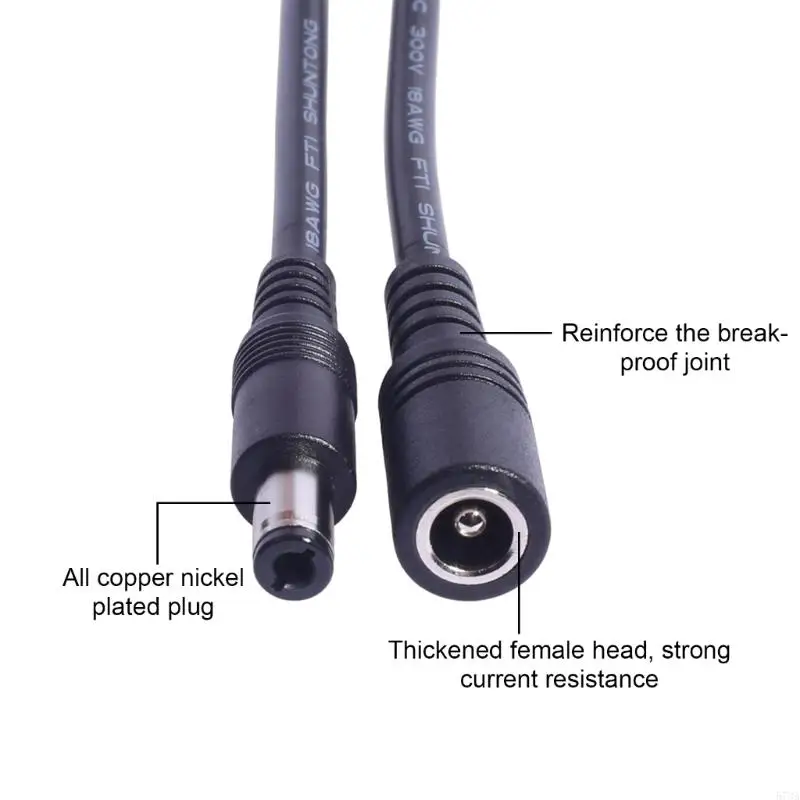 573A DC6.3x3.0mm ذكر إلى أنثى تمديد سلك الطاقة لإمدادات الطاقة للكمبيوتر المحمول