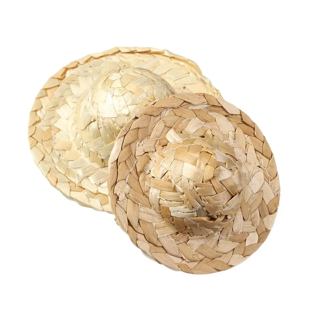 Yellow Crafts Multiple Sizes Woven Straw Hat  Accessories DIY Decoration  Caps