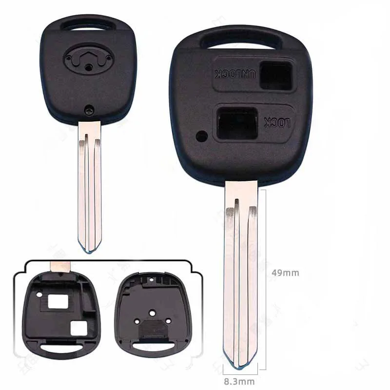 2 Buttons Replacement Remote Key Case Shell For Great Wall Wingle 3 Wingle 5 Cowry H5 H3 With Right Slot Blade