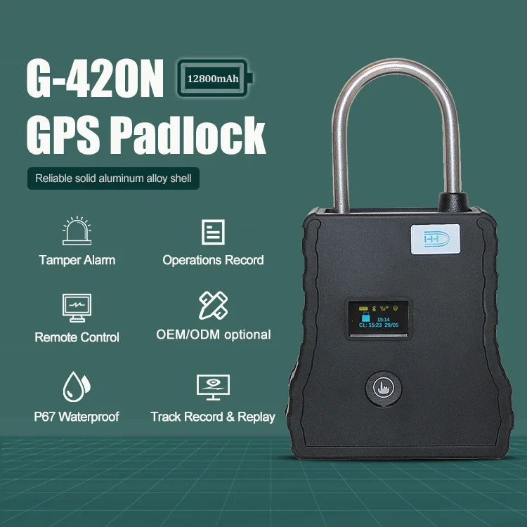 G420N GSM GPS Tracker Lock High Security Intelligent Keyless Padlock