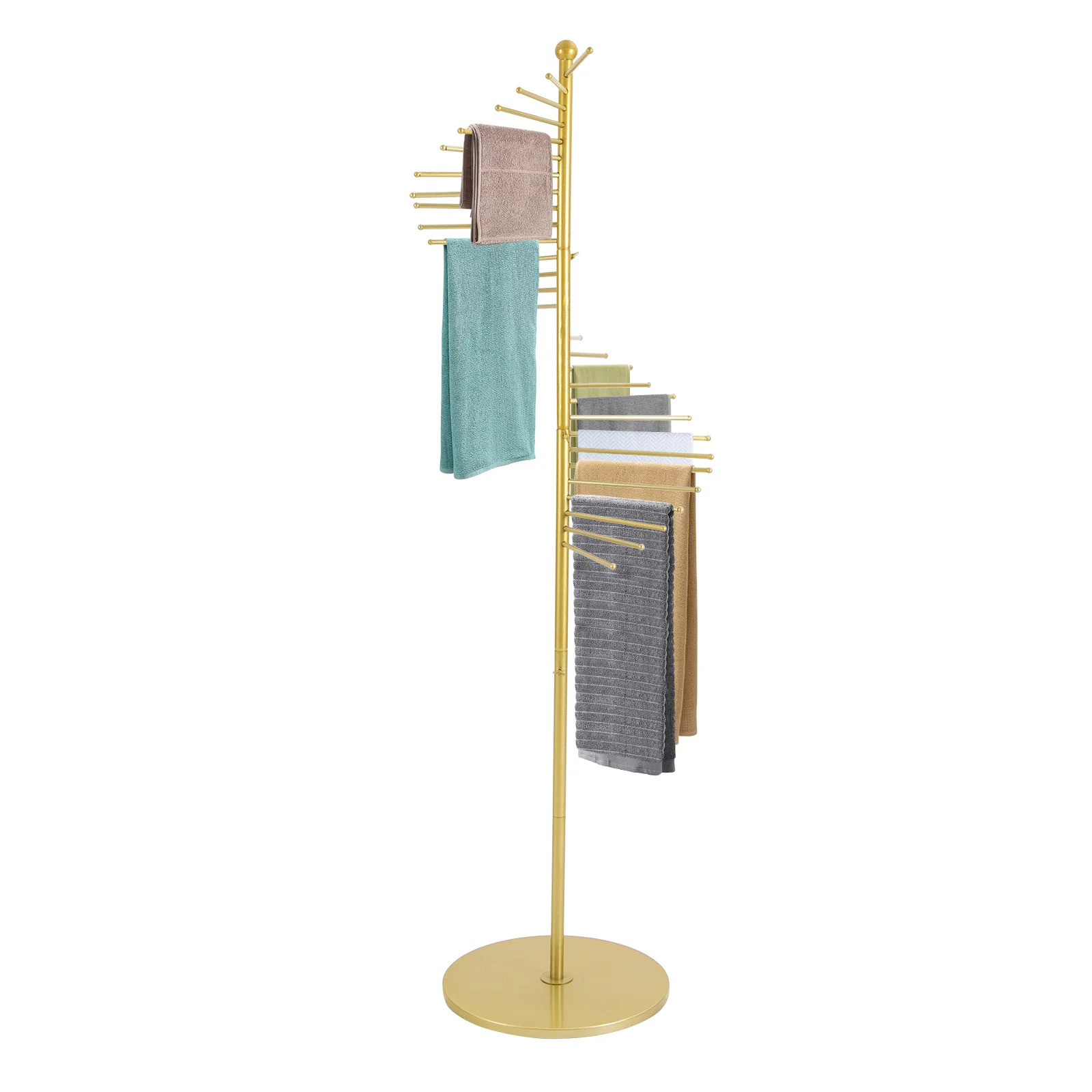 

Retail Counter Display Rack, Gold Spiral Iron Rack, 5.58ft Tall