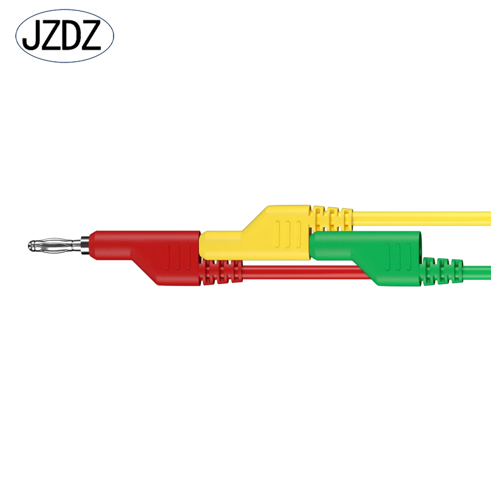 Imagem -06 - Jzdz Pcs mm Banana Plug para Banana Plug Multímetro Teste Leads Cabo Linha Fio 100cm Ferramentas de Teste Elétrico 70054