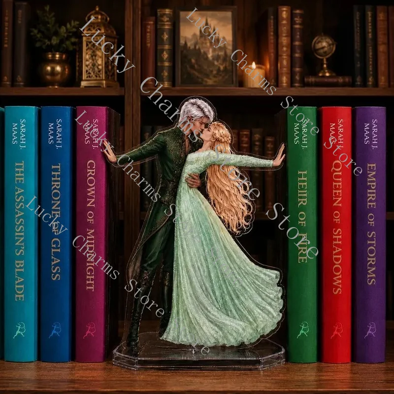 AelinandRowanBook stand，Glass Throne Inspired Acrylic Bookshelf Decor，Fantasy Love Book Lover，Terasen bookshelf display sta