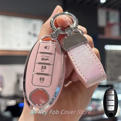 Key Fob Cover Keychain Lanyard for Nissan Altima Rogue Sentra Pathfinder Frontier Maxima Titan Murano Kicks Juke Versa Arma
