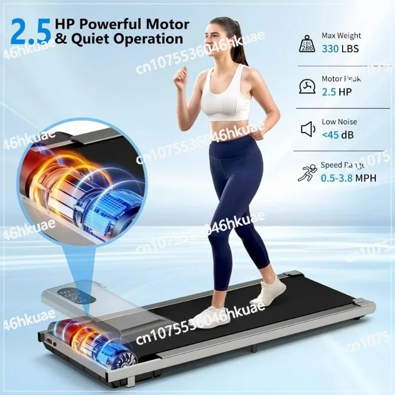 

Беговая дорожка Walking Pad емкостью 330 фунтов Портативная модель под столом 3-в-1 для домашнего и офисного использования с дистанционным управлением и светодиодным дисплеем