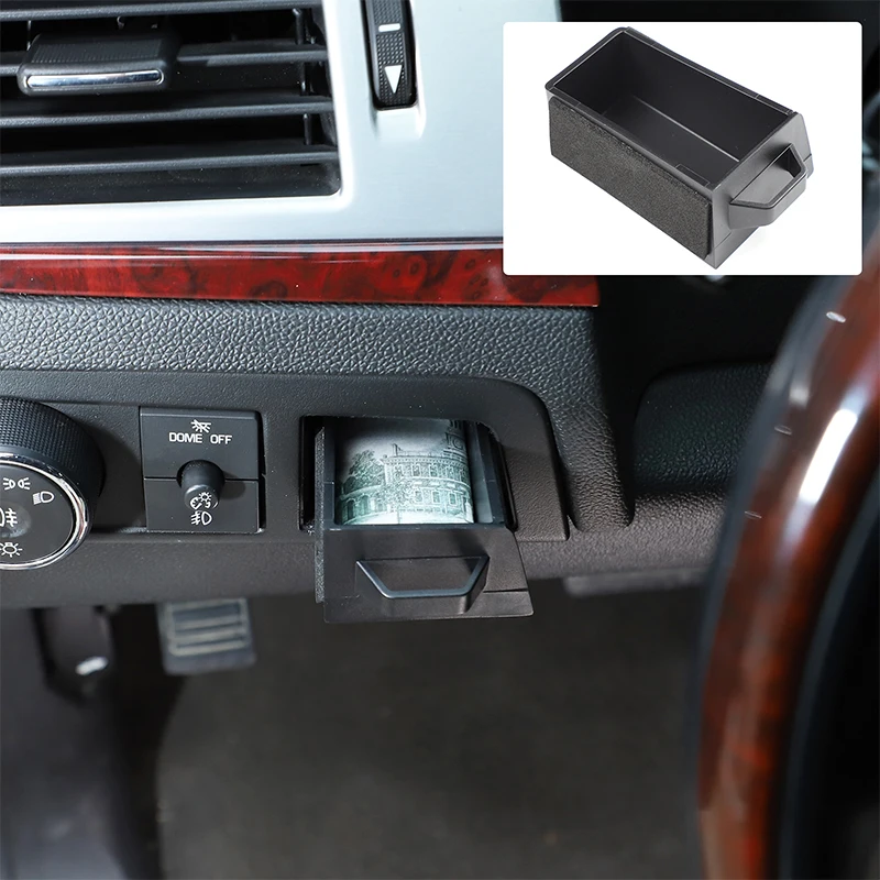 

For 2007-2014 Cadillac Escalade Steering Wheel Left Side Drawer Storage Box Car Storage Box Interior Accessories ABS