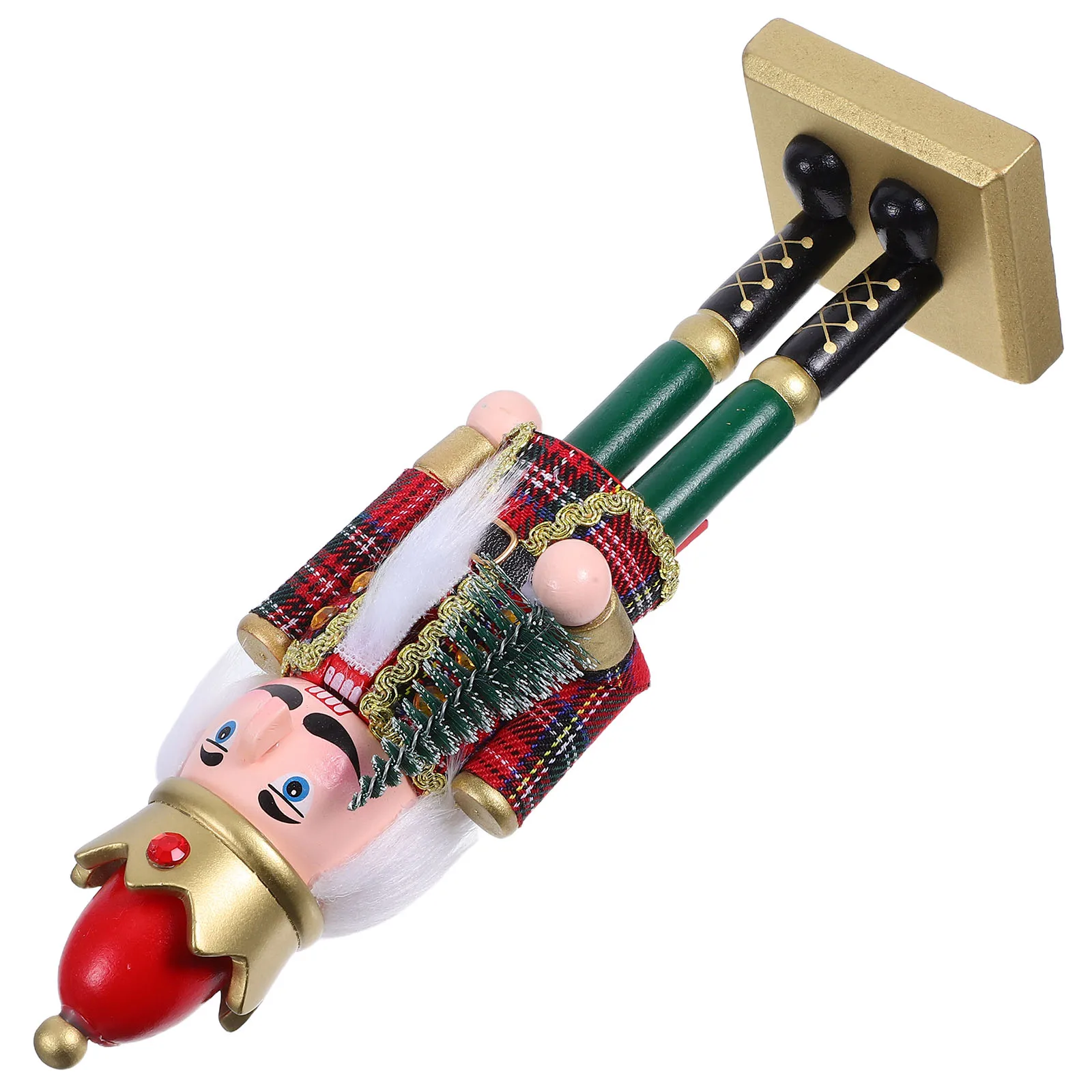 

Classic Wooden Nutcracker Soldier Ornament Festive Christmas Decor Craftsmanship Ideal Display Size Home Tabletop Shelf