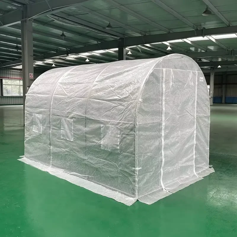 Low Cost Green House Mini HDPE Plastic Mesh Resistant Greenhouse for House Plant