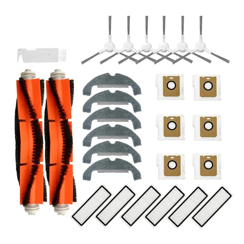 Substituição de vácuo Acessórios Peças para Dreame Bot D9 Plus, Escova lateral principal, Filtro Hepa, Mop Pano, Sacos de pó Pano