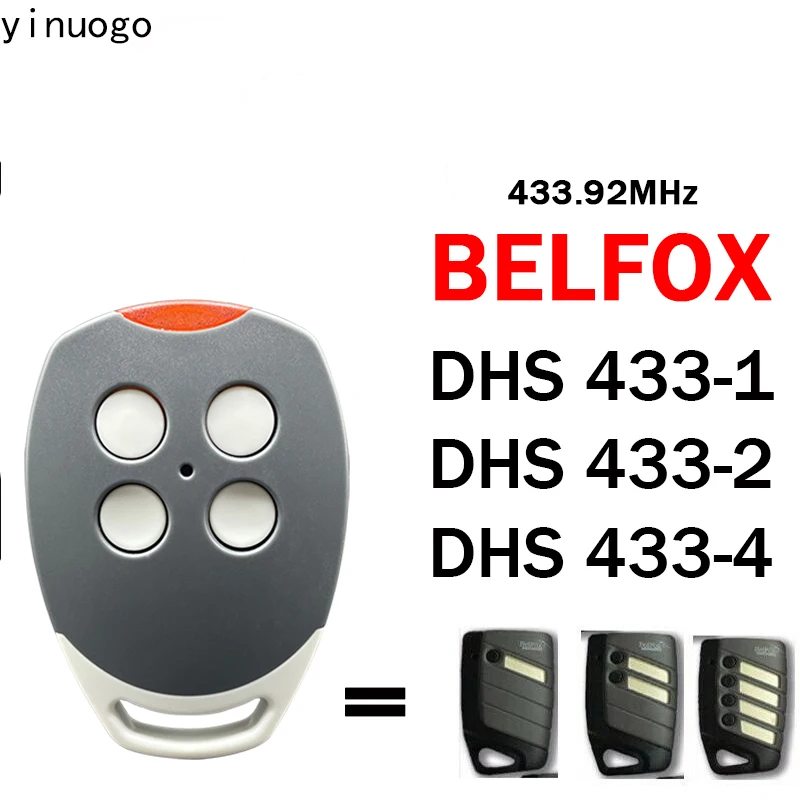 

BELFOX DHS 433-1 433-2 433-4 Пульт дистанционного управления для гаража Клон 433,92MHz Пульт дистанционного управления с фиксированным кодом для открывания ворот