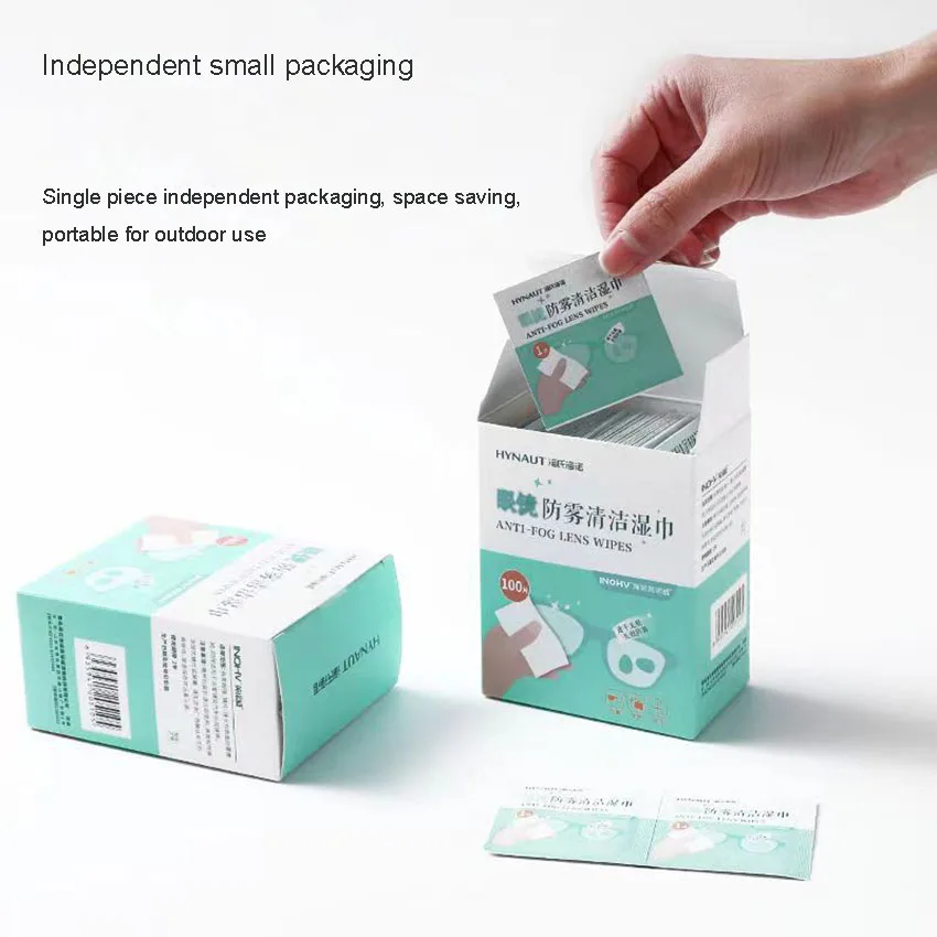 100 Pieces of Cleaning Wipes Anti Fog Glasses Disposable Individually Packaged Glasses Specific Wiping Cloth