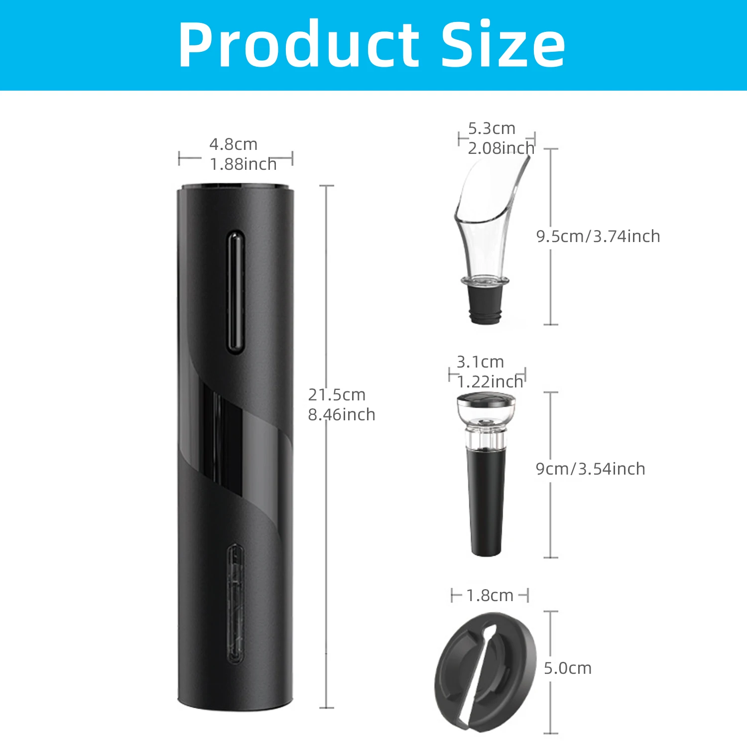 Electric Wine Openers for Beer Battery & USB Rechargeable Beer Bottle Openers Corkscrew Wine Beer Cap Opener Kitchen Accessories