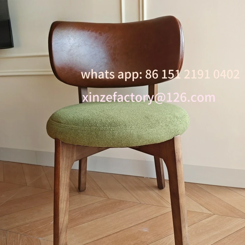 

Customizable Home Premium Medieval Wabi Sa Cream Style Restaurant Dining Table and Chair Stool Combination Backrest Chair