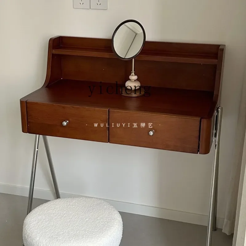 

W5.14 Dressing Table Bedroom Storage Rack Small Multi-Functional Makeup Table Stainless Steel Storage Rack