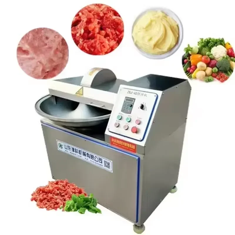 Vegetable Meat Sausage Bowl Cutter Chopper in China 20l 80l 125l High Quality Meat Grinder Chopper Machine