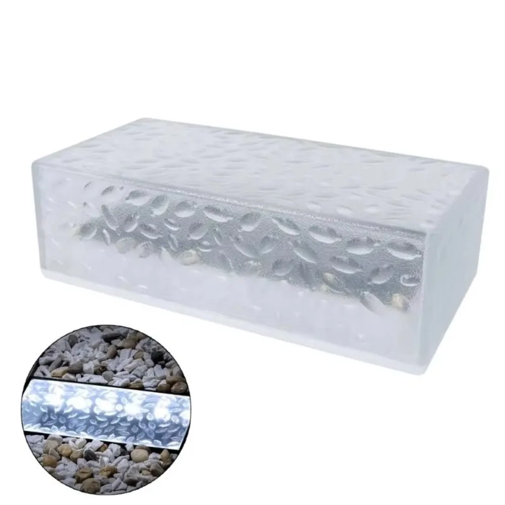 Solar Powered Solar Brick Light Waterproof LED Outdoor Solar Lights Ground Mounted Rectangular Garden Path Lights