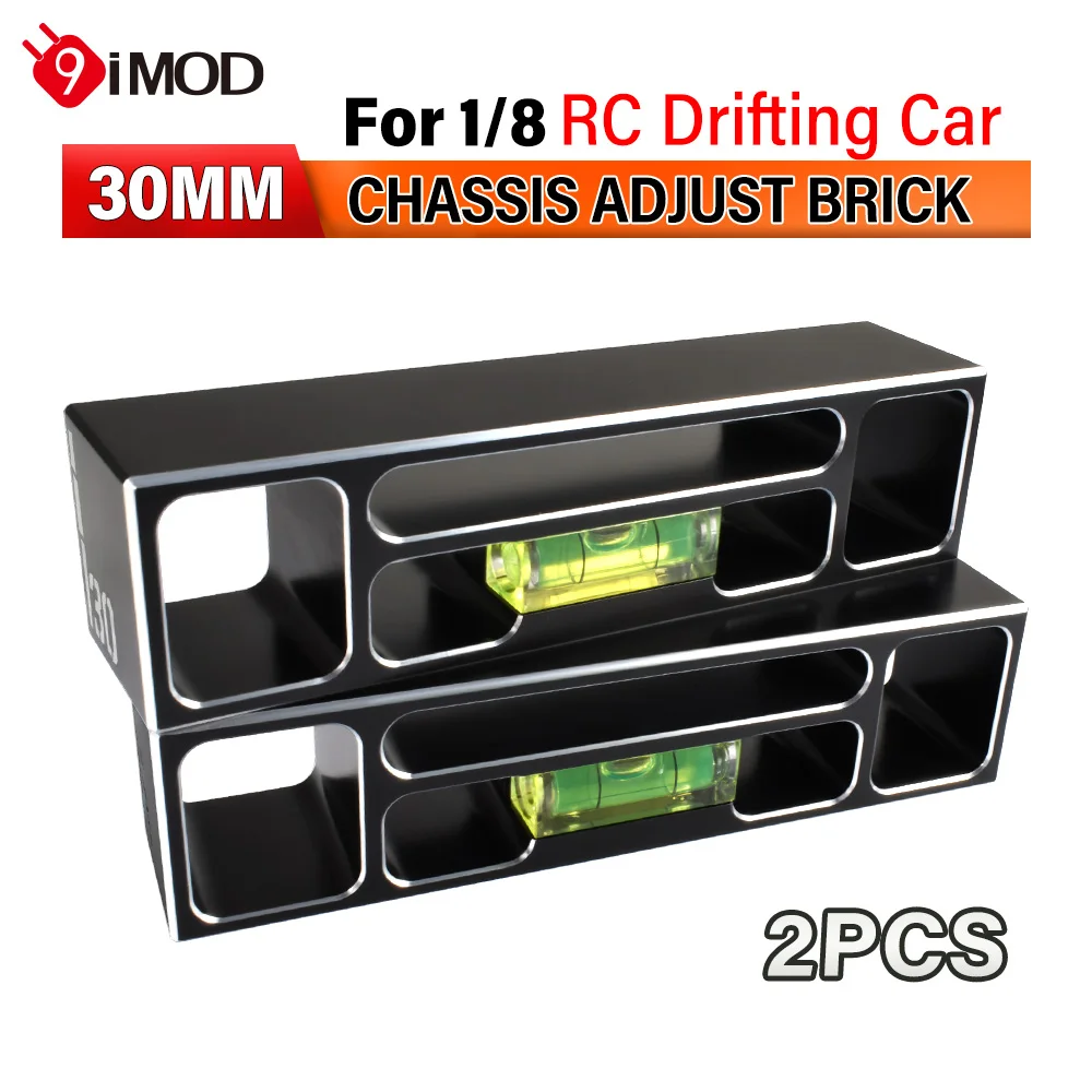 9IMOD 30MM Chassis Droop Blocks Chassis Adjust Brick Ruler 2PCS Metal Repair Tools For 1/8 Remote Control Racing Drift Car