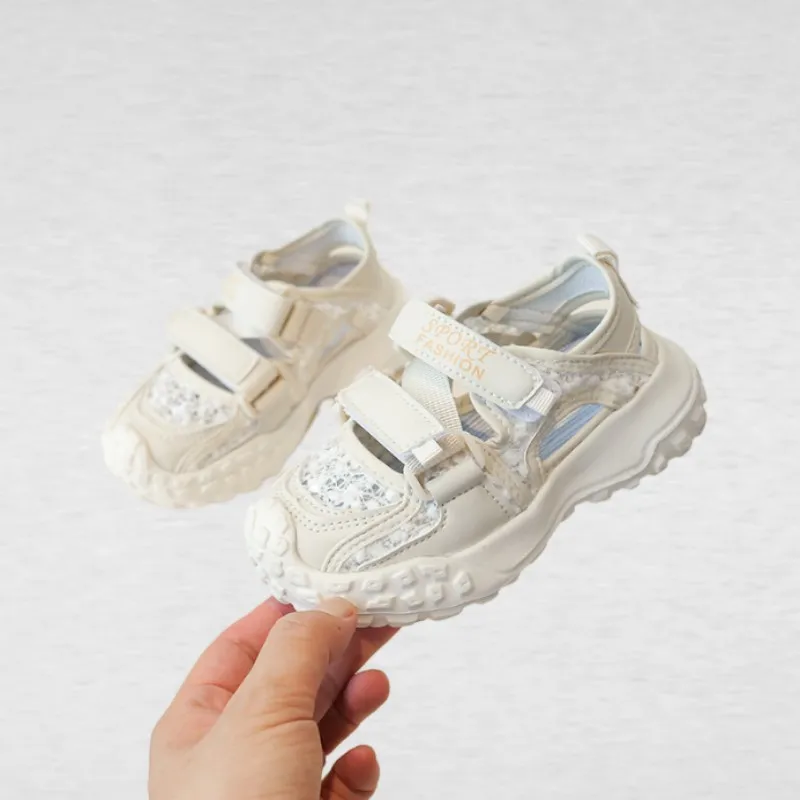 

Children's Baotou Sandals Summer New Style Girls' Mesh Breathable Casual Shoes Boys' Fashion Sports Beach Shoes