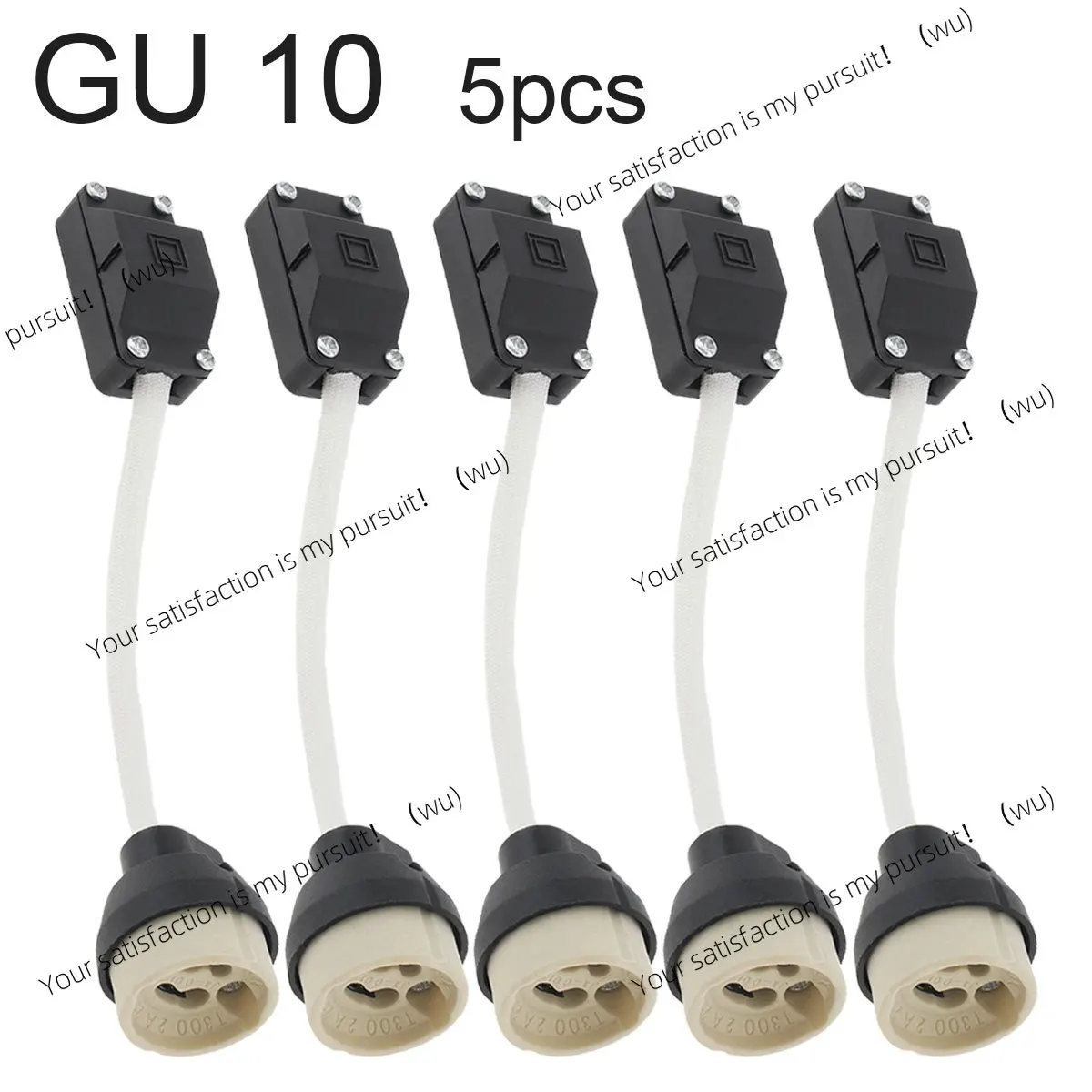5pcs GU10 Lamp Holder 2A 250V Ceramic Lamp Bases Connector for LED Light Bulbs/Halogen Bulbs Downlight with Terminal Box Socket