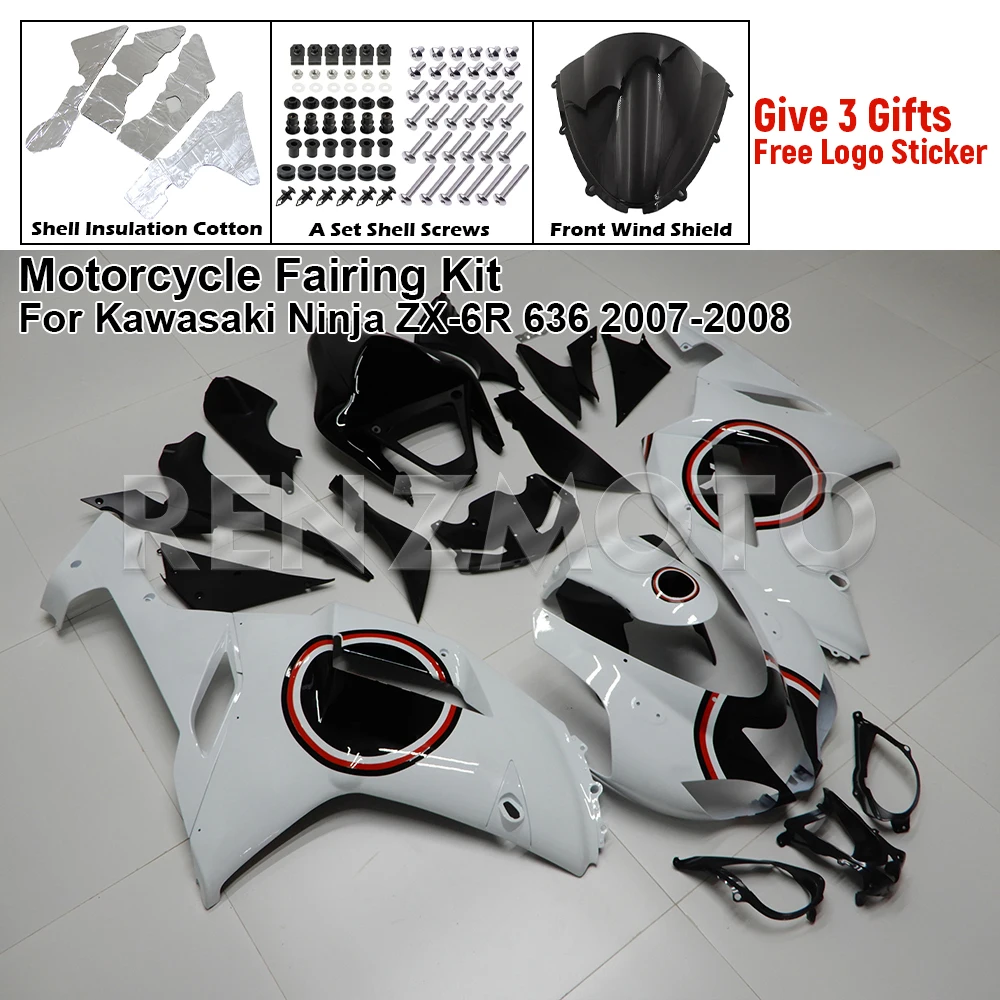 New ABS Plastic Shell Motorcycle Fairing Kit for Kawasaki Ninja ZX-6R 636 ZX6R 2007 2008 07 08 custom colour RZMT