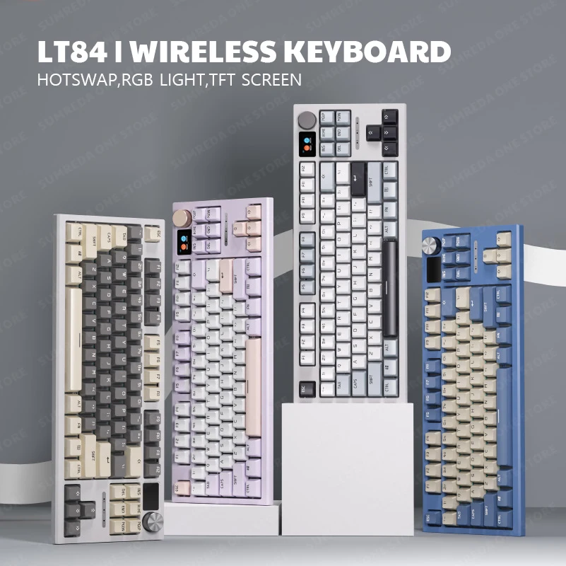 Langtu LT84 Mechanical Keyboard 84 Keys Full Non-impact RGB Backlit Wireless Wired Gaming Keyboards Hot Swap Keyboard For Gamers