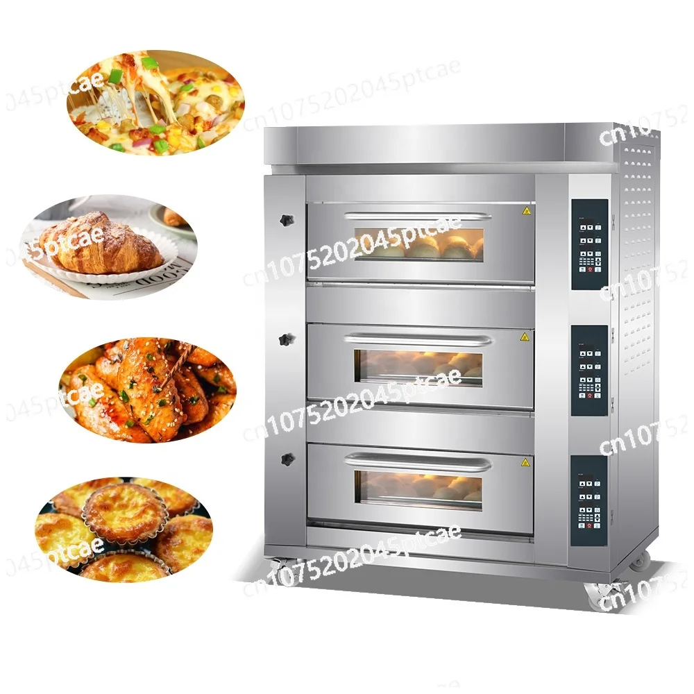 Professional Bread Deck Commercial Gas Bakery Cake Deck Oven, Kitchen Equipment, Industrial Baking