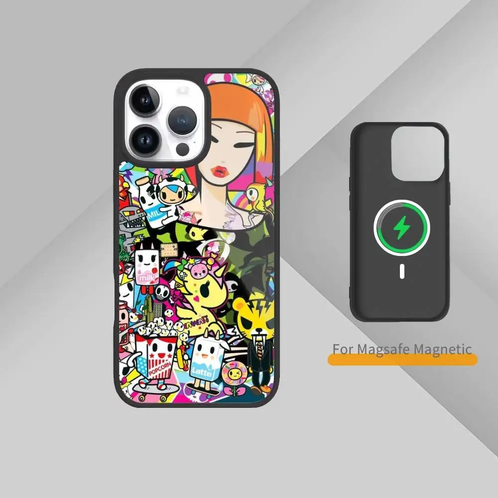 Чехол для телефона с рисунком граффити с помидорами для iPhone 17,16,15,14,13,12,11 Plus, Pro Max, магнитная магнитная беспроводная зарядка Magsafe