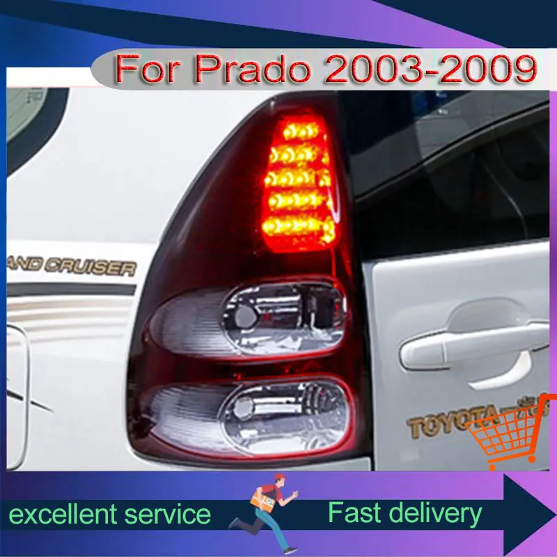 Car For Toyota 2003-2009 Prado LC120 Taillight Upgrade DRL Rear Light Tail Lamp LED Dynamic Turn Signal Brake Auto Accessories