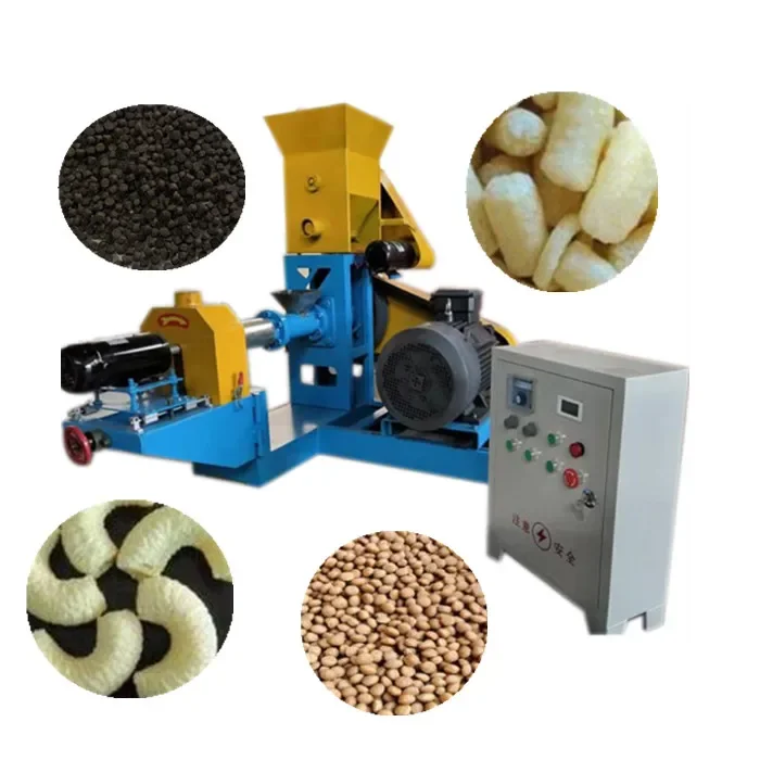 fine workmanship	floating feed processing machine	homemade pellet extruder machine	fish feed puffing machine