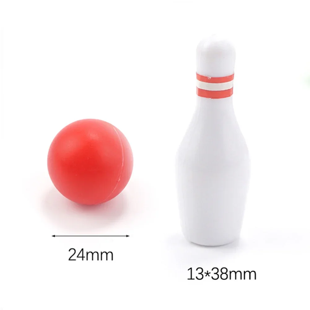 1/12 Miniature Bowling Sporting Goods Art Crafts Dollhouse Bowling Ball Toys Desktop Ornaments Christmas Gifts for Model Lovers