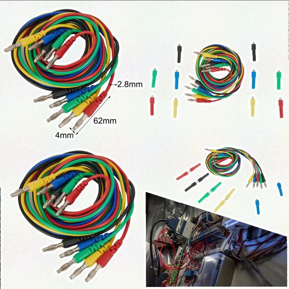 Magnetic Test Leads Banana Test Leads with Magnetized Connections and 30V AC/5A Voltage and Current Ratings Magnetic