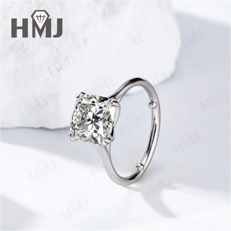 3ct Proposal Ring Lab Grown Diamond DEF Color VS/VVS Clarity Cushion Cut CVD HPHT Real 14K Gold Ultimate Shine Bridal Jewelry