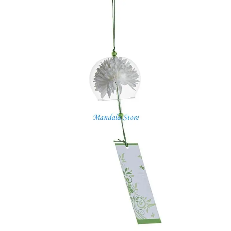 

U2JC Artistic Pink Florals Wind Chimes Pendants Perfect For Patios Balconys Decors
