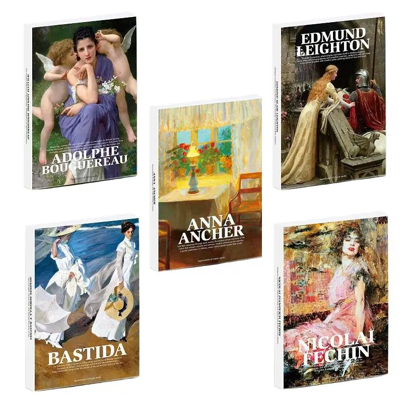 30PCS Classic Art Postcards Set - Retro Greeting Cards Featuring Masterpieces Nicolai Fechin Bastida Anna Ancher for Lovers